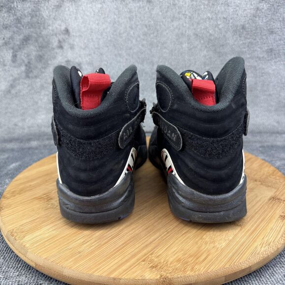 Nike Air Jordan 8 Retro Playoffs Shoes Youth Size 4Y Black Red Basketball - Picture 4 of 9